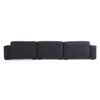 Luxury Minimalist Black Leather Sofa