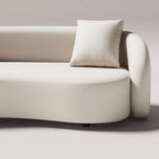 Kaly 90.6'' Wide Curved Aluminum Patio Sofa with Cushions