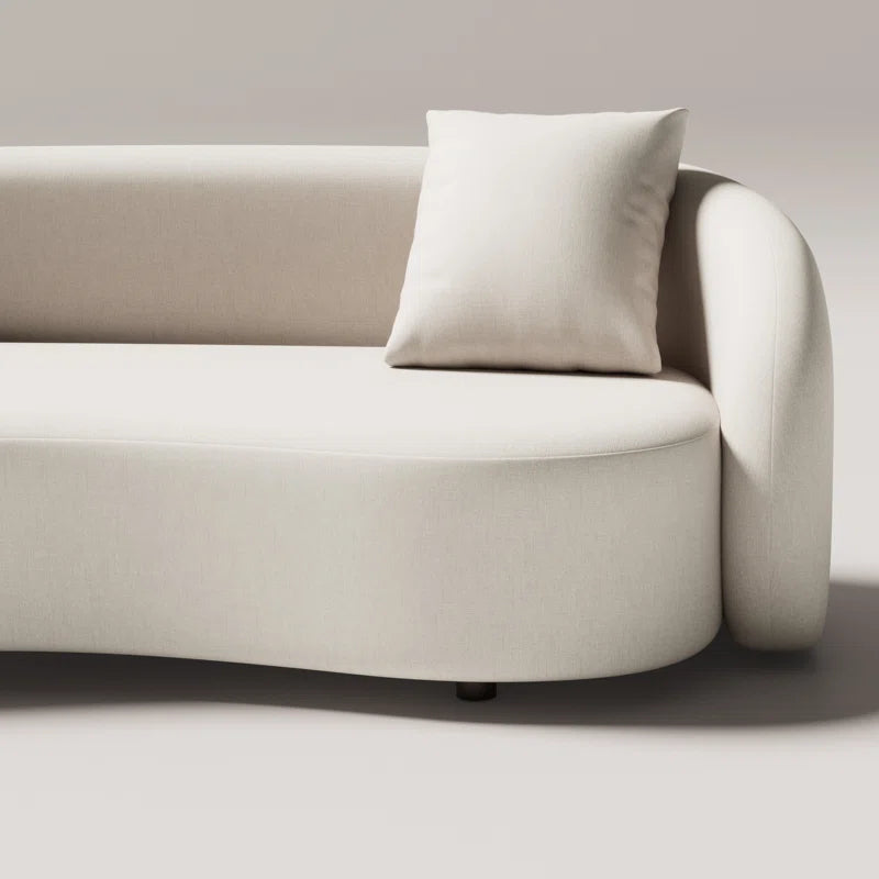 Kaly 90.6'' Wide Curved Aluminum Patio Sofa with Cushions