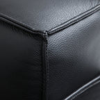 Luxury Minimalist Black Leather Sofa
