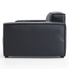 Luxury Minimalist Black Leather Sofa
