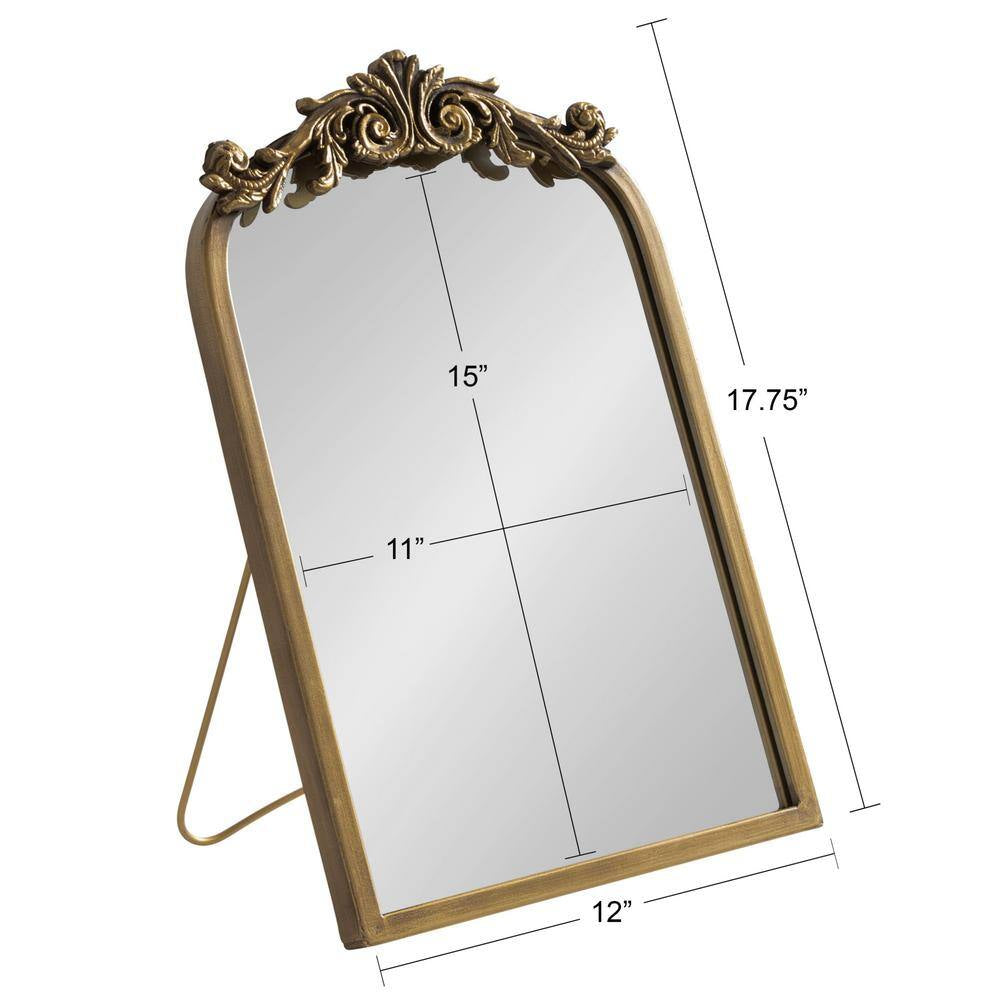 Arendahl 17.87 In. X 12 In. Traditional Arch Gold Framed Decorative Wall Mirror