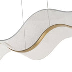 47.24 In. Modern 1-Light Gold 40-Watt Wave-Shaped Integrated LED Pendant Light Acrylic Linear Chandeliers