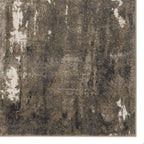 Lagos Collection Beige 4X5 Abstract Area Rug