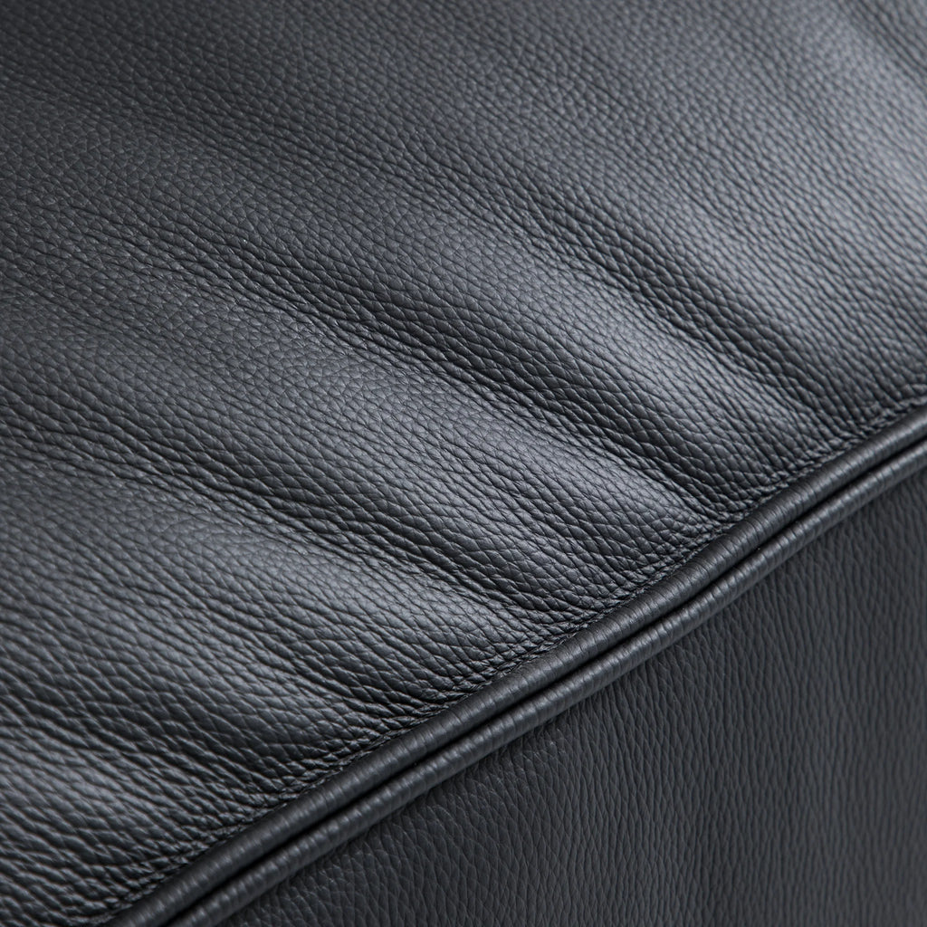 Luxury Minimalist Black Leather Sofa