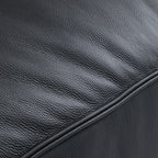 Luxury Minimalist Black Leather Sofa