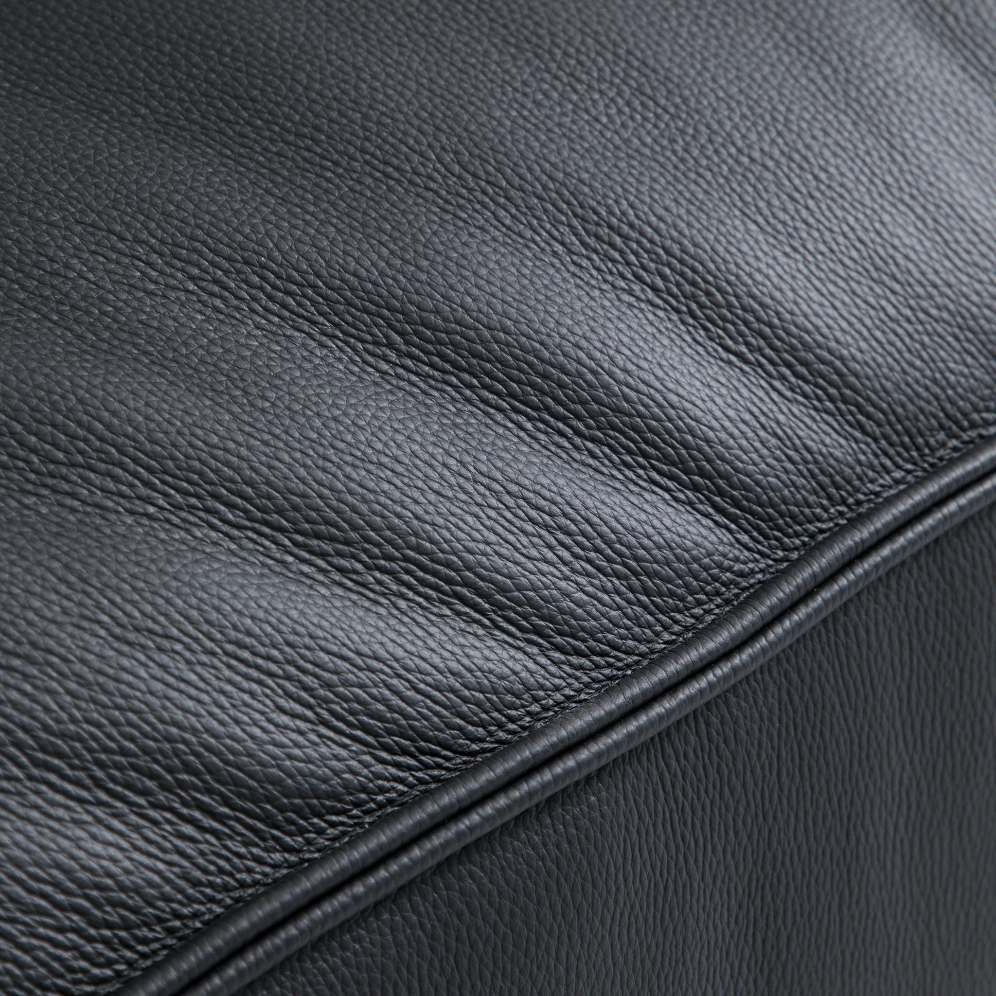 Luxury Minimalist Black Leather Sofa