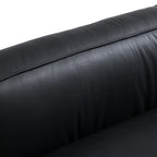 Luxury Minimalist Black Leather Sofa