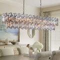Light Dimmable Modern Rectangle Crystal Chandelier