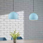 Branbury 1-Light Shiny Baby Blue Globe Pendant