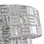 Luz 11-Light Tired round Crystal Chandelier Chrome Finish round with Mosaic Crystal for Living Room and Kitchen