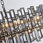 Light Dimmable Modern Rectangle Crystal Chandelier