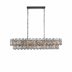 Light Dimmable Modern Rectangle Crystal Chandelier