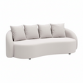 Kaly 90.6'' Wide Curved Aluminum Patio Sofa with Cushions