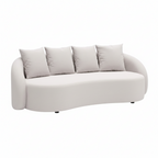 Kaly 90.6'' Wide Curved Aluminum Patio Sofa with Cushions