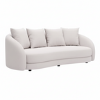 Kaly 90.6'' Wide Curved Aluminum Patio Sofa with Cushions