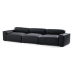 Luxury Minimalist Black Leather Sofa