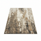 Lagos Collection Beige 4X5 Abstract Area Rug